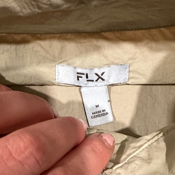 FLX | Women’s Light Green Quarter-Zip Nylon Pullover - Picture 2 of 16